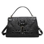 Modern Design Fashion Alligator Tote Bag With Cross